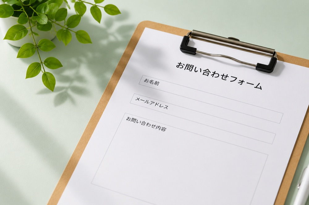 お問い合わせフォームの項目イメージ